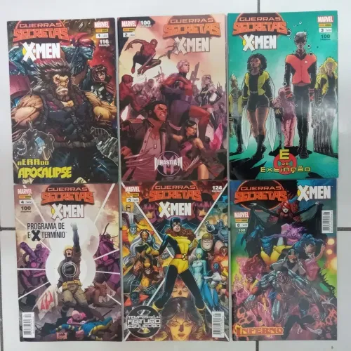 6 HQs Especiais Guerras Secretas X-Men