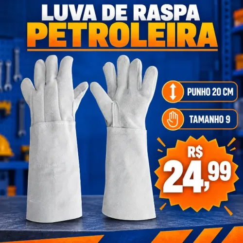 Luva de Raspa Petroleira - Punho de 20 cm