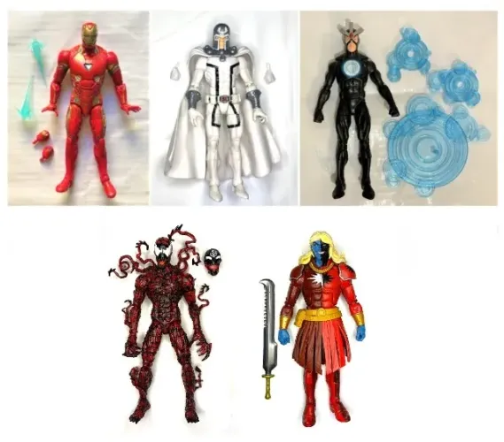 Marvel Legends Figuras Spiderman, Xmen, Carnage, Ironman, Avengers, Vilões e outros
