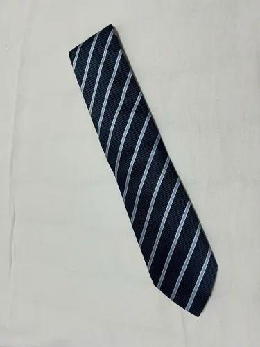 Gravata Sérgio K Azul Escuro Listrada Ótimo Estado