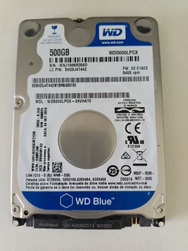 HD de 500 GB para notebook 