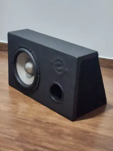 Caixa dutada com subwoofer Bravox UXP 12 D bobina dula 4+4 ohmd - 400w RMS