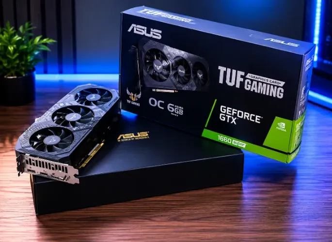 Placa de video ASUS 1660 SUPER - 3 Fans - Asus Tuf Gaming! Loja Fisica