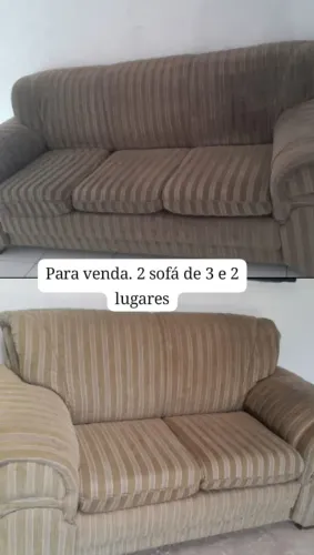 Sofá completo de 2 e 3 lugares.