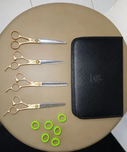 Kit de tesouras profissional para banho e tosa