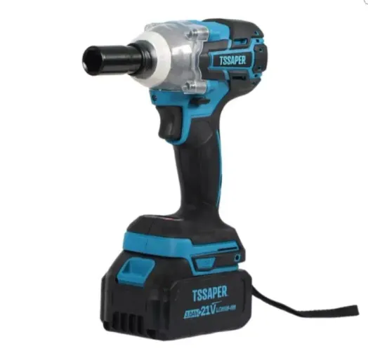 Chave de impacto 21v torque 380NM com Bateria mala e soquete, motor sem escova