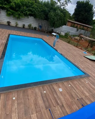Piscina de Fibra completa com sistema de aquecimento solar !