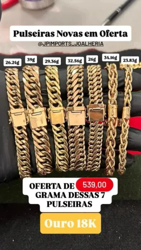 Pulseira de Ouro 18k 499gr