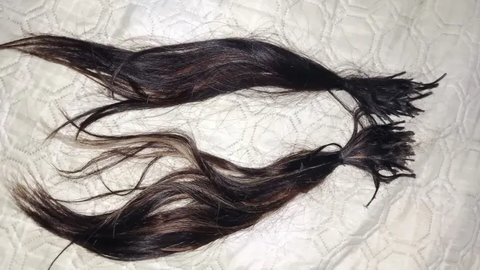 Cabelo humano de 40cm com 41 gramas