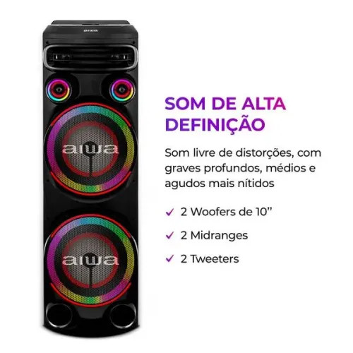 Caixa de som Aiwa seminova