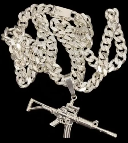 Corrente de prata maciça