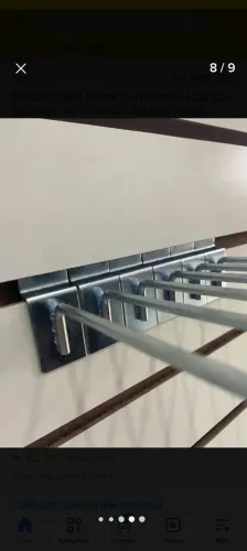 GANCHOS PARA PAINEL CANALETADO BRANCO E PRATEADO - 25 CM