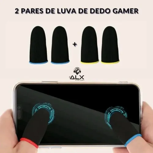 2x Pares de Luva de Dedo Gamer *ENTREGA GRÁTIS*