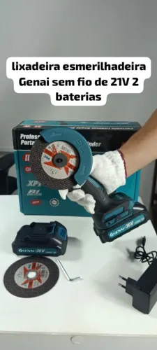 Esmerilhadeira e lixadeira 21v portátil