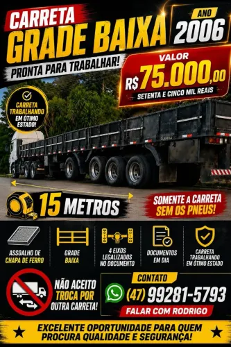 Carreta guerra 4 eixos