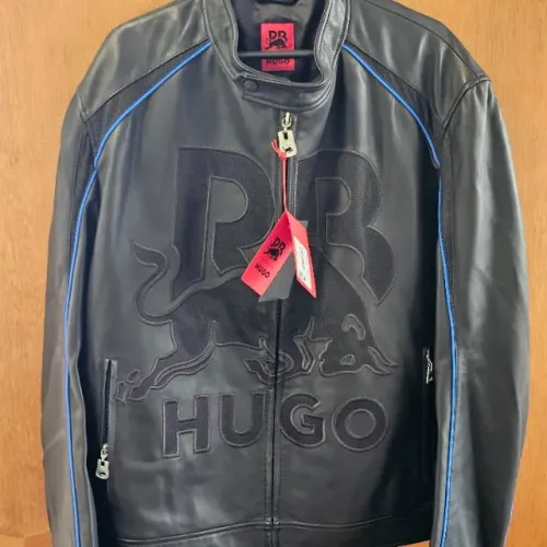 Jaqueta Couro Legítimo HUGO BOSS x Red Bull Lomaki Original Nova c/ Etiqueta GG/XL