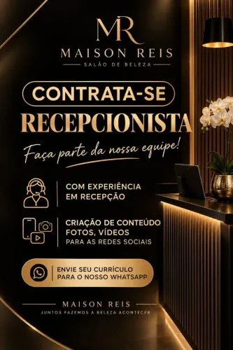 Vaga pra recepcionista de salão de beleza