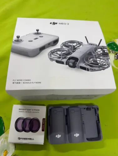 Drone novo dji neo 2 combo controle e lente