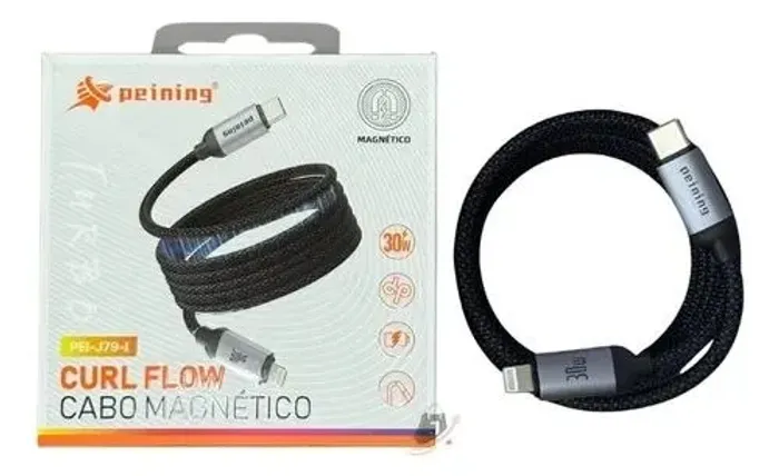 Cabo Celular Dados 66w e 30w Magnético Compatível Android e iPhone