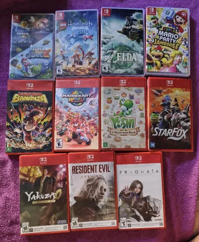 Jogos de Nintendo switch 2 e 1 extremamente novos alguns lacrados ainda .