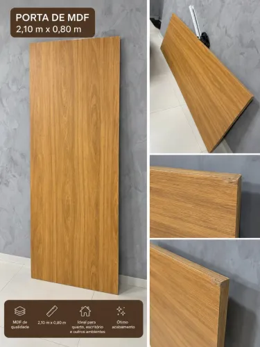 Porta de MDF amadeirado 2,10 por 0,80