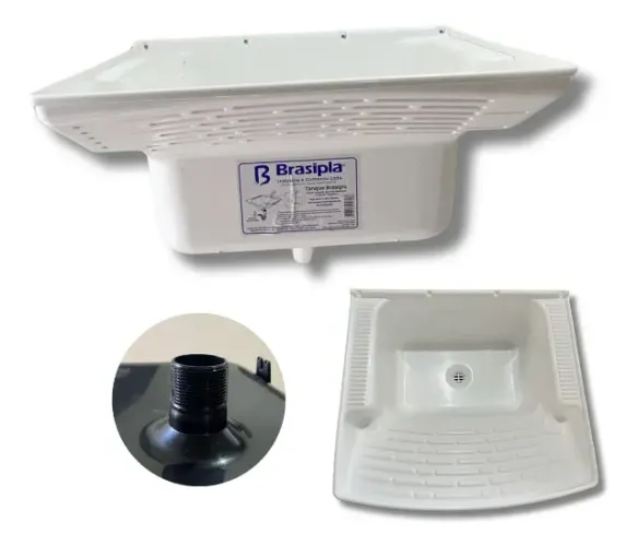 Tanque Branco Lavanderia Brasipla 52x48x32