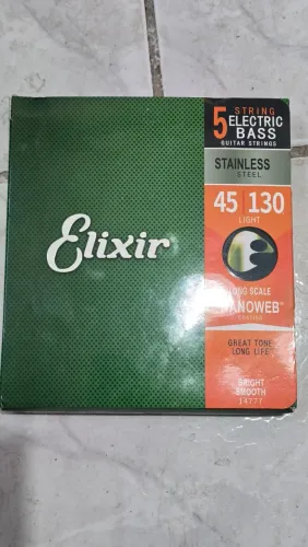 Corda de Guitarra Elixir 45 130 light 5 Electric Bass String 14777