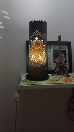 Luminária artesanal PVC corte CNC