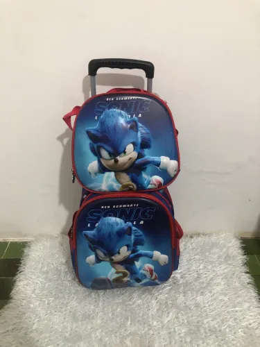 Mochila escola infantil Sonic