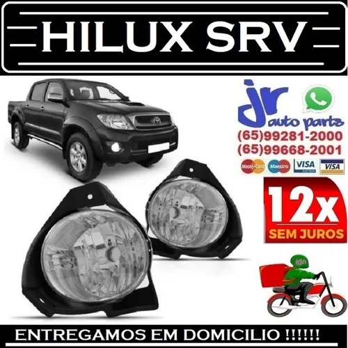 Par Farol Milha Neblina Hilux SRV 2009 2010 2011 Auxiliar 