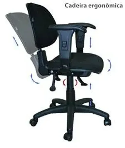 Cadeira Giratória Digitador Back System
