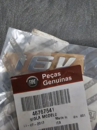 Stilo emblema 16v tampa traseira novo original fiat 
