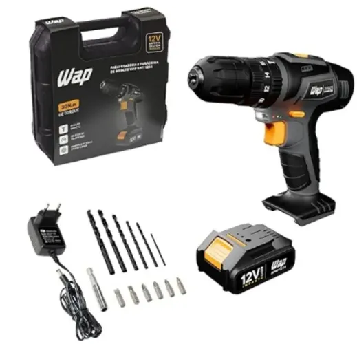 Parafusadeira E Furadeira A Bateria 12v Wap Li-Ion