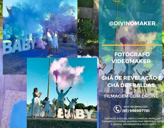 Fotógrafo Chá de Revelação e Chá de Fraldas + Filmagem e Drone