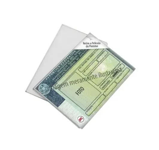 Capa/Case de Proteção Porta CNH de Acrílico 50 Unidades