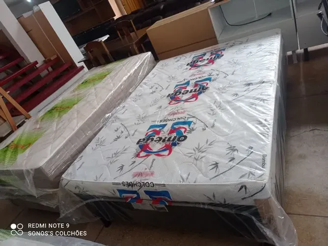 CAMA BOX CASAL ESPUMA SELADA NOVA