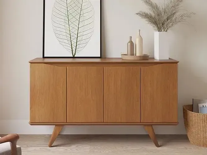 Buffet 4 Portas Cor Off White Natural (Novo!)