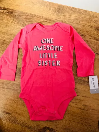 Body Bebê Menina Carter's - One Awesome Little Sister - 12 meses