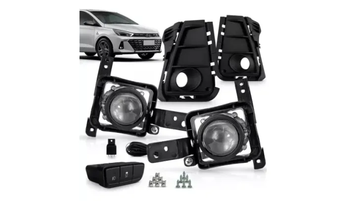 Farol de Neblina Milha Completo para Hb20 2023 - 24 Hatch e Sedan