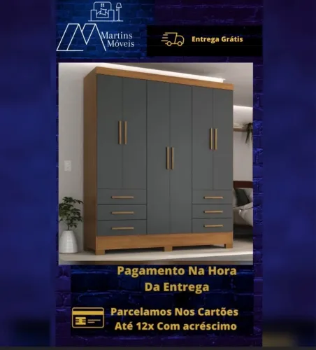GRANDE PROMOÇÃO*GUARDA ROUPA PARIS RODIAL ENTREGA GRÁTIS ACEITA CARTÃO