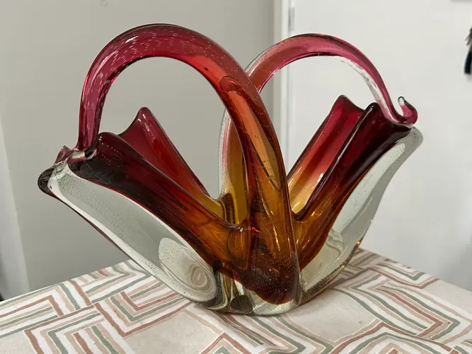 CESTA DE CRISTAL MURANO