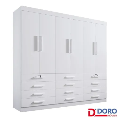 Guarda-Roupa 6 Portas e 12 Gavetas qualidade em MDF surpreenda-se!!626sr7