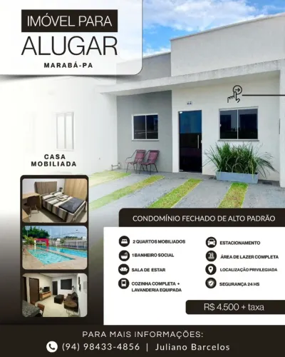 CASA MOBILIADA CONDOMÍNIO FECHADO