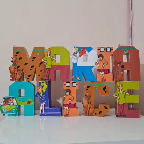Letras decorativas personalizadas Scooby Doo