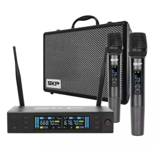 Microfone SKP Sem Fio Duplo Clarity II