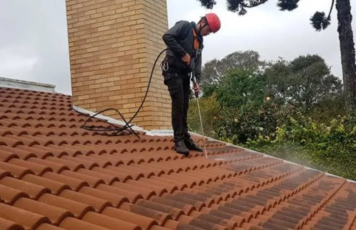 Limpeza e pintura de telhado