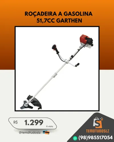 Roçadeira A Gasolina 51,7Cc Garthen