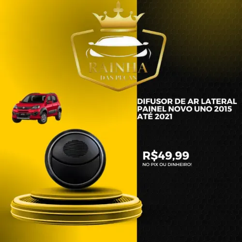 Difusor De Ar Lateral Painel Novo Uno 2015 até 2021
