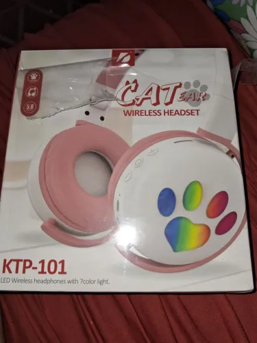 Fone HEADSET  wireless gatinho 