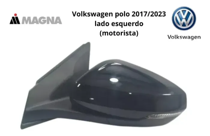 Retrovisor Polo 2017 2018 2019 2020 2021 2022 2023 Esquerdo (Usado)